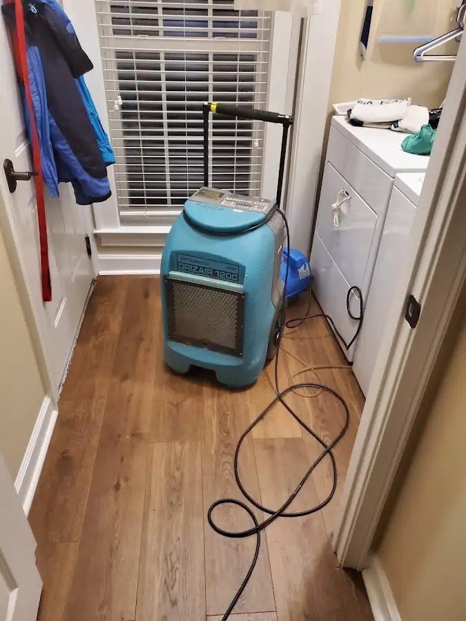 Commercial dehumidifier deployed for Flood Damage Cleanup in Lake of the Pines